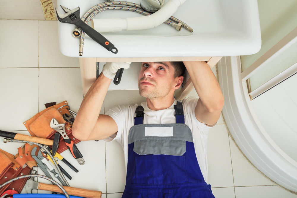 Technicien qui vérifie l’étanchéité puis rédige un compte rendu de recherche de fuite